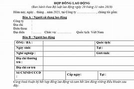 Mẫu Hợp Đồng Làm Việc Không Xác Định Thời Hạn